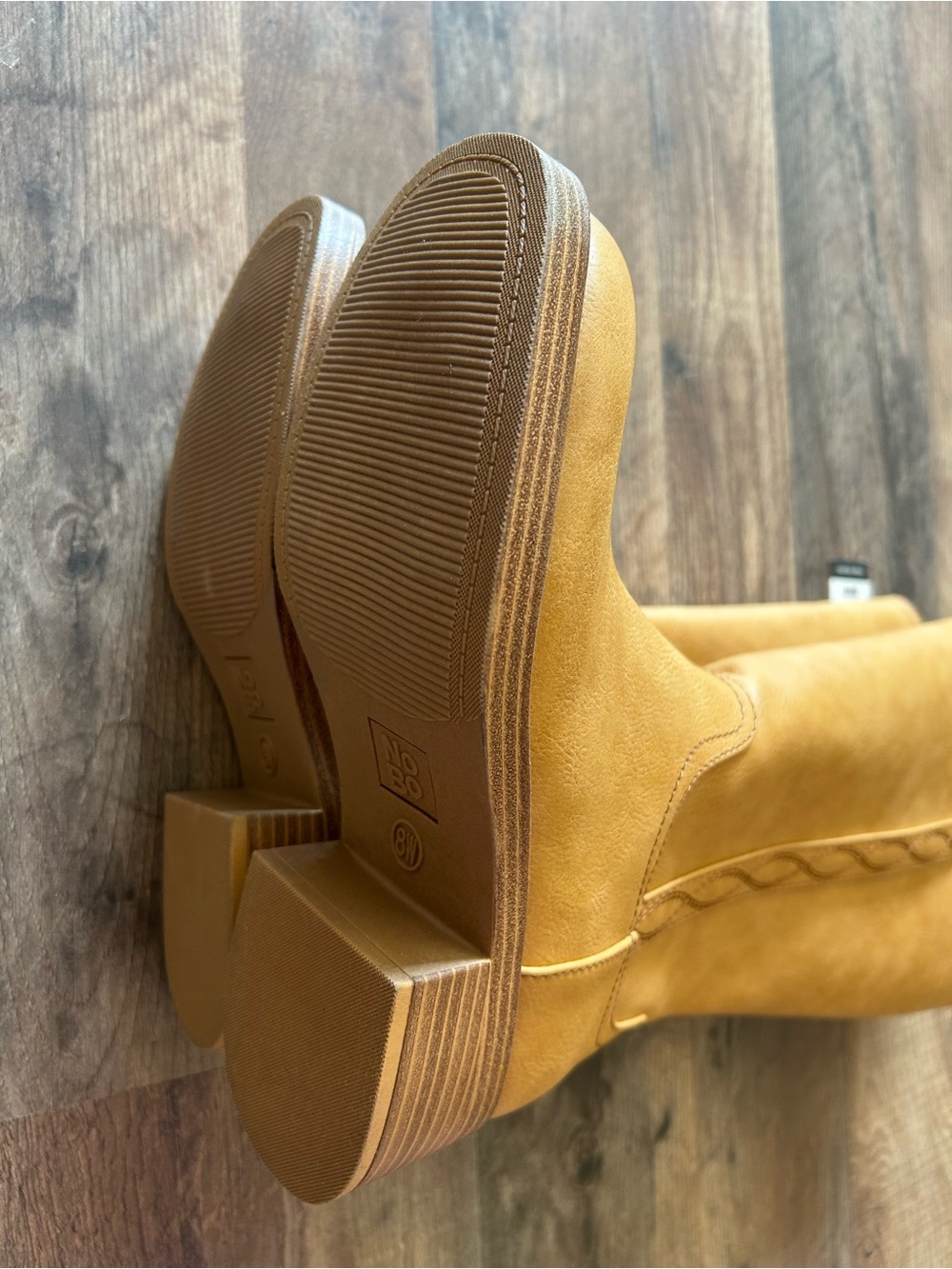 NWT No Boundaries Women's Tan Pull-On Western Mid-Calf Boots Sz 8W - Picture 5 of 6